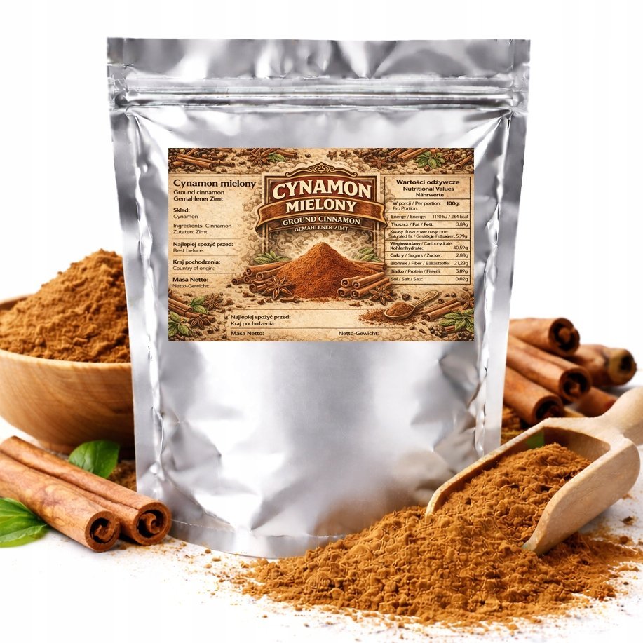 Cynamon Mielony - premium jakość, intensywny aromat, kuchnia i wypieki 100g