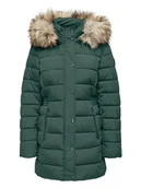 Kurtki damskie - ONLY Płaszcz pikowany w kolorze zielonym - miniaturka - grafika 1