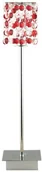 Lampy stojące - Candellux CLASSIC Lampka STOŁOWA 1X40W G9 Chrom KRYSZTAŁKI CZERWONE 41-60177 - miniaturka - grafika 1