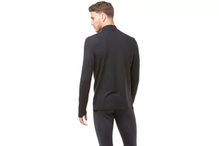 RONHILL bluza biegowa męska CORE THERMAL 1/2 ZIP TEE black/ bright white - Bluzy sportowe męskie - miniaturka - grafika 4