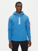 Bluzy męskie - Alpha Industries Bluza Puff Print 146338 Niebieski Regular Fit - miniaturka - grafika 1