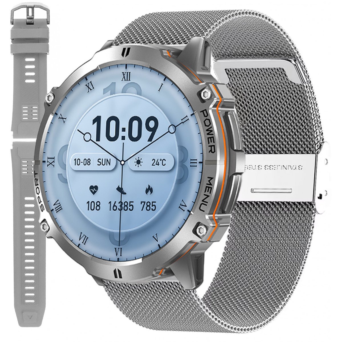 SMARTWATCH ENTER PrimeAI Funkcje AI Czat głosowy Barometr Kompas AMOLED GPT