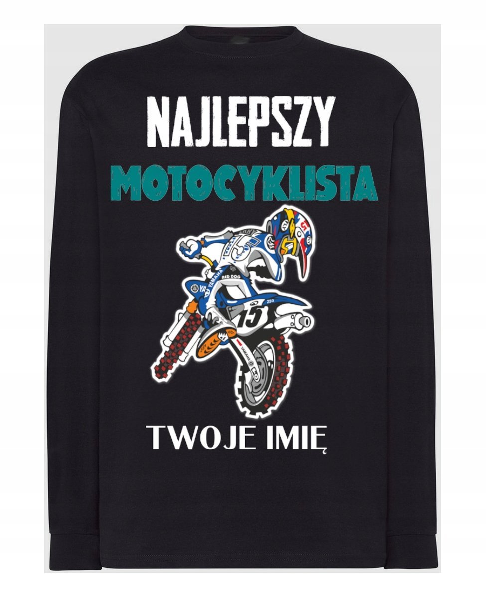 Longsleeve Najlepszy Motocyklista Imię r.3XL