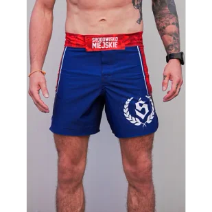 Środowisko Miejskie Spodenki MMA Fusion Navy/Red - Spodnie sportowe męskie - miniaturka - grafika 1