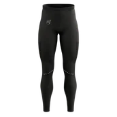 Spodnie sportowe męskie - COMPRESSPORT Legginsy biegowe męskie WINTER RUN LEGGING black - miniaturka - grafika 1