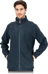 Męska bluza ochronna stójka zamek dzianina polarowa fason grafitowy. REGULAR POLAR-SMOFI 2XL - Bluzy męskie - miniaturka - grafika 1