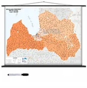 Przewodniki - Łotwa. Mapa ścienna kodowo-drogowa - miniaturka - grafika 1