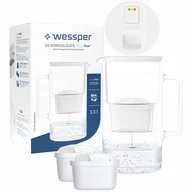 Dzbanki filtrujące - Dzbanek filtrujący Wessper Aquamax 3,3l - Licznik LED + 3x Filtr do wody - miniaturka - grafika 1
