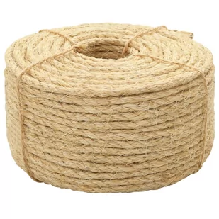vidaXL Sznur sizalowy 100%, 6 mm, 250 m vidaXL - Łańcuchy i liny stalowe - miniaturka - grafika 1