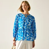 Koszule damskie - Regatta Bluzka damska Primden Niebieski, Cotton, Rozmiar: 42 - miniaturka - grafika 1