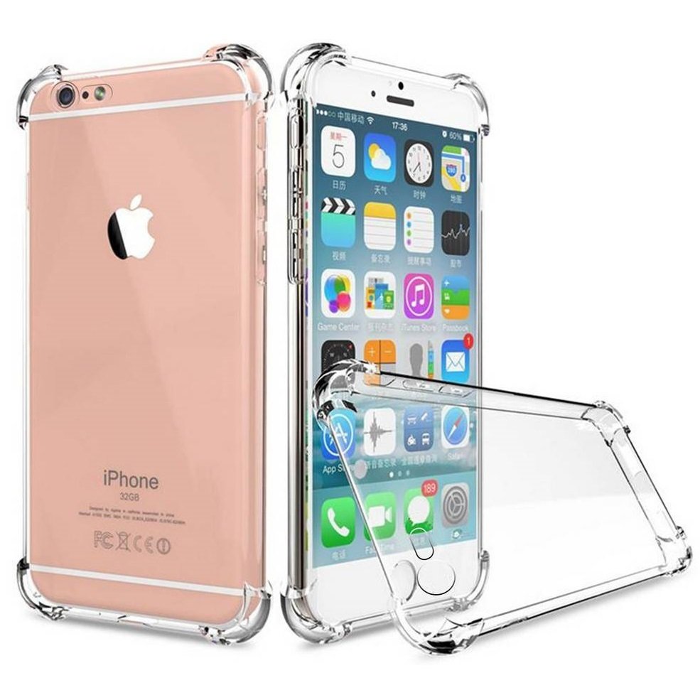 Etui silikonowe ze wzmocnionymi krawędziami do Apple iPhone 6/iPhone 6s - przezroczyste KP23566