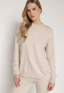 Swetry damskie - Beżowy Casualowy Sweter z Wełną i Bawełną Nedalla - miniaturka - grafika 1