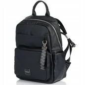 Plecaki - Wodoodporny Plecak Damski MONNARI Matowy Kieszonki PREMIUM Pojemny CZARNY - miniaturka - grafika 1