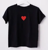 Koszulki dla dziewczynek - koszulka z sercem dla dziecka - miniaturka - grafika 1