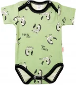 Body dla niemowląt - Body KRÓTKI rękaw 2 napy 100% Bawełna ZEBRA MIĘTA r 62 KLEKLE - miniaturka - grafika 1
