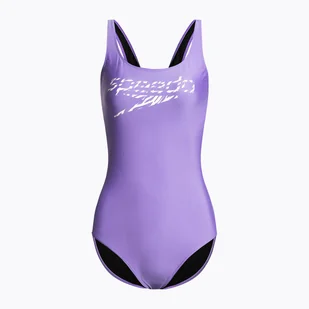 Strój kąpielowy jednoczęściowy damski Speedo Logo Deep U-Back fioletowy 68-12369 38 - Stroje kąpielowe dla dziewczynek - miniaturka - grafika 1