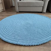 Dywany - Dywan szydełkowy ze sznurka 130cm - miniaturka - grafika 1