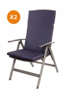 Poduszki ogrodowe - Poduszki na krzesło i fotel ogrodowy 110x47x4cm, granatowy komplet 2szt., poduszka na meble ogrodowe, poduszka zewnętrzna, poduszka ogrodowa/ Setgar.. - miniaturka - grafika 1