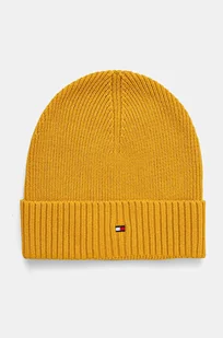 Tommy Hilfiger czapka z domieszką kaszmiru kolor żółty  AM0AM12796 - Czapki męskie - miniaturka - grafika 1