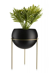 Kwietnik stojący 25 cm złoto czarny LOFT - Kwietniki - miniaturka - grafika 1