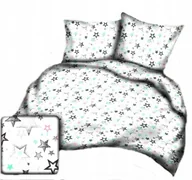 Pościel - pościel bawełna lux 200x200 + 2 poszewka B 295-1 big star różowo miętowy - miniaturka - grafika 1