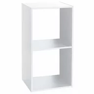 Dekoracje domu - 5five Simple Smart Półka dekoracyjna stojąca biała 2 przegrody wys 67,6 cm B07CJL1R3D - miniaturka - grafika 1