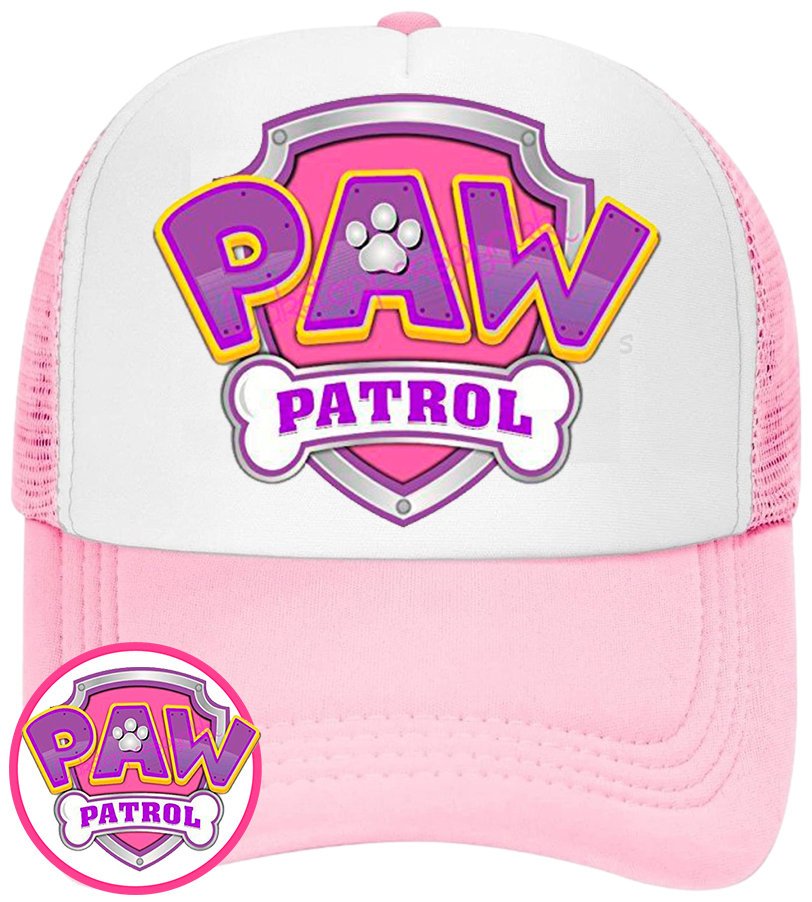 CZAPKA Z DASZKIEM PSI PATROL DLA DZIECI SIATKA RÓŻOWA BEJSBOLÓWKA
