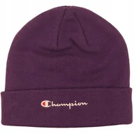 Czapki damskie - Czapka Champion Beanie Cap fioletowa 806064 VS025 - miniaturka - grafika 1