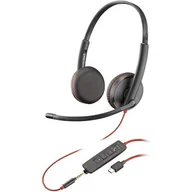 Słuchawki - Plantronics Blackwire 3225 Czarny - miniaturka - grafika 1