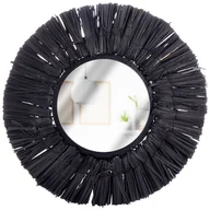 Lustra - Lustro ścienne czarne wiszące okrągłe koło w czarnej ramie dekoracyjne 32cm - miniaturka - grafika 1