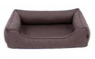 Legowiska dla psów - Ortopedyczne legowisko dla psa Bigla 80x60 cm Sofa Mallorca Orthopedic kolory brąz/czarny - miniaturka - grafika 1