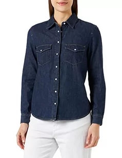 United Colors of Benetton Koszula damska 5rzkdq02v dżinsowa 901, S, Denimblau 901, S - Koszule damskie - miniaturka - grafika 1