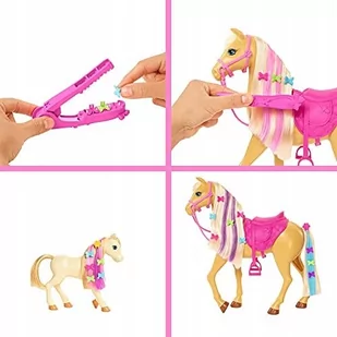 Barbie ZESTAW KLACZ ZE ŹREBAKIEM KONIKIEM KOŃ - Lalki dla dziewczynek - miniaturka - grafika 1