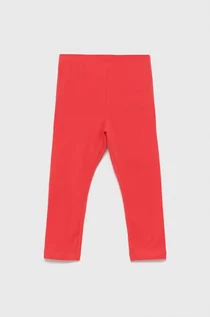Spodnie i spodenki dla dziewczynek - Name it legginsy dziecięce kolor czerwony gładkie - - grafika 1