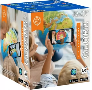 Dante Globus 32 cm z mapą fizyczną, polityczną i aplikacją 008-01911 - Zabawki interaktywne dla dzieci - miniaturka - grafika 1