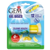 Środki do WC - Gem Aplikator Żelowych Krążków 12szt Lemon 75ml - miniaturka - grafika 1