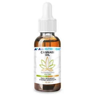 Allnutrition Cannabi Oil 10% CBD, olej z konopi, 10 ml - Suplementy naturalne - miniaturka - grafika 1
