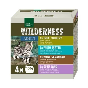 REAL NATURE Wilderness Adult 4 x 100 g Opakowanie zbiorcze 2 - Mokra karma dla kotów - miniaturka - grafika 1