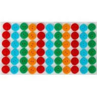 Pasmanteria - Fandy Guziki plastikowe samoprzylepne różnokolorowe - miniaturka - grafika 1