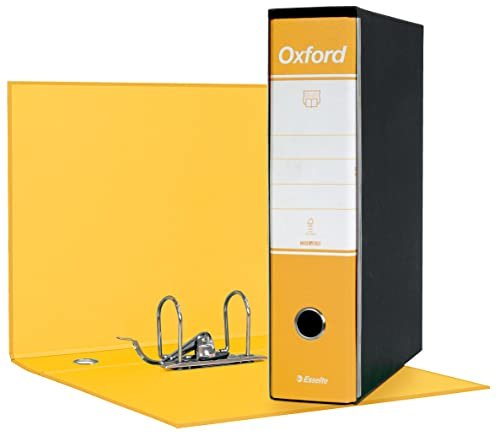 Esselte OXFORD Portfel z mechanizmem nr 1 w formacie protokołu z 8 cm grzbietem – żółty, 6 sztuk