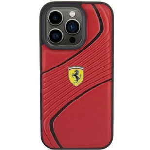 Etui Ferrari Twist Metal Logo na iPhone 15 Pro - czerwone - Etui i futerały do telefonów - miniaturka - grafika 3