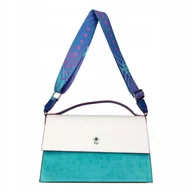 Torebki damskie - Torebka Damska EGO Skórzana Listonoszka Pojemna Na Ramię Elegancka Kolorowa - miniaturka - grafika 1