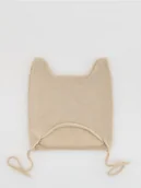 Czapki damskie - Reserved - Wełniana czapka z uszami - beżowy - miniaturka - grafika 1