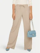 Spodnie damskie - ONLY Spodnie materiałowe Goa 15363676 Beżowy Straight Fit - miniaturka - grafika 1