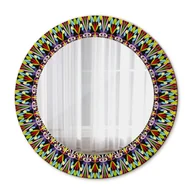 Lustra - Lustro z nadrukiem dekoracyjne okrągłe Psychodeliczny wzór mandali - miniaturka - grafika 1