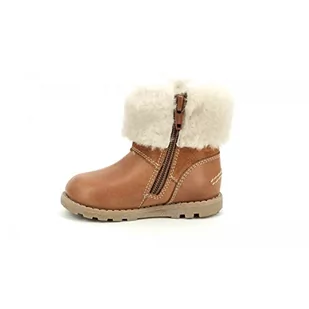 Kickers Nonofur, buty dziecięce dla dziewczynek, Błyszczący kamel, 27 EU - Buty dla dziewczynek - miniaturka - grafika 1