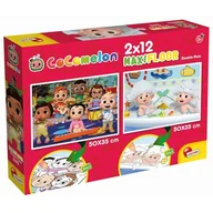 Puzzle - Lisciani COCOMELON DWUSTRONNE PUZZLE PODLOGOWE 2X12 E CZAS COŚ ZBUDOWAĆ 304-91133 - miniaturka - grafika 1