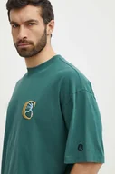 Koszulki męskie - Champion t-shirt bawełniany męski kolor zielony z aplikacją 219999 - miniaturka - grafika 1
