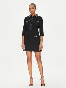 Morgan Sukienka dzianinowa 251-RUBIBI Czarny Slim Fit - Sukienki - miniaturka - grafika 1