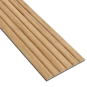 Panele ścienne i boazeria - Panel ryflowany MDF 17,4 x 275 cm Dąb naturalny 6 sztuk - miniaturka - grafika 1
